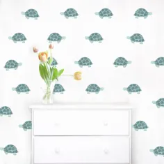 Turtle Toss - پارچه دیواری تکه ای - مجموعه Daydreams مهد کودک - Mej Mej