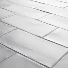 کاشی Merola Tiles Take Home Tile - Chester Matte Bianco 6 in x 3 in. Ceramic Wall-S1WNU36CMB - The Home Depot