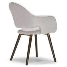 صندلی ناهار خوری مدرن بژ صندلی با پایه های راش (مجموعه ای از 2 عدد) - Glamour Home GHDC-1190
