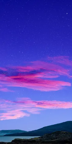 ابرهای صورتی، آسمان، مینیمال، غروب خورشید، والپیپر طبیعت
