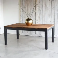 میز ناهار خوری صنعتی 2 میز آشپزخانه چوبی اصلاح شده |  اتسی