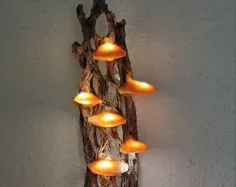 چراغ قارچ ساخته شده برای سفارش - قارچ با کریستال - چراغ قارچ - رنگ قوه قارچ - تزئین جادویی - تزئین قارچ درخشان