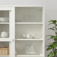 ذخیره سازی HAVSTA با درهای کشویی شیشه ای - سفید - IKEA
