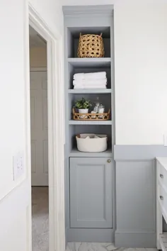 DIY ساخته شده در قفسه های حمام و کابینت