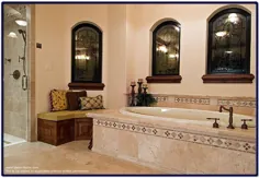 حمام زیبا به سبک مدیترانه ای - با کاشی ایتالیایی