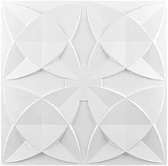 کاشی سقفی تزئینی Art3d 2x2 چسب ، کاشی سقفی معلق از 12 قطعه گل سفید