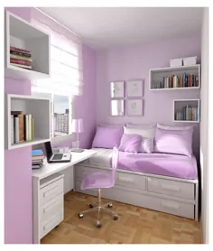 ایده های اتاق خواب برای اتاق کوچک بنفش دنج