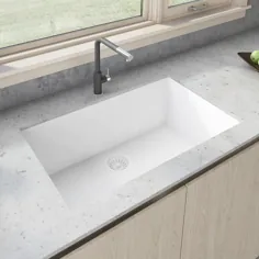 Ruvati epiGranite Undermount 30 in x 17.25-in Arctic White Single Bowling Sink Lowes.com