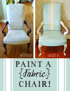صندلی پارچه ای را با رنگ گچ رنگ کنید - با احترام ، سارا D. |  دکوراسیون منزل و پروژه های DIY