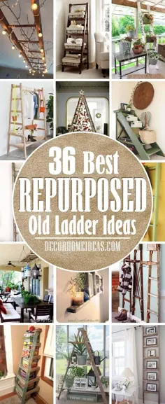 35 ایده خلاقانه استفاده شده از نردبان قدیمی برای افزودن برخی از استعدادهای روستایی |  ایده های دکوراسیون منزل
