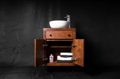 غرفه حمام چوبی معاصر / پایه شستشو با |  اتسی