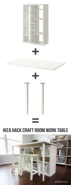 IKEA Hack Craft Table Table - یک هک ساده IKEA برای اتاق کار شما