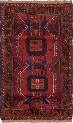 قرمز 2 '10 4 4' 6 بلوچ فرش ایرانی