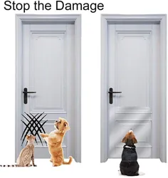 IN HAND Clear Door Scratch Protector، Deluxe Pet Door Scratch Shield از درها و دیوارهای شما محافظت می کند ، پوشش محافظ درب قابل انعطاف سنگین
