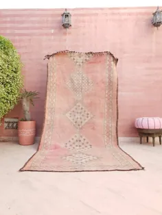 فرش Vintage مراکش 4.8x9.5 فرش Boujaad Blush Sands living |  اتسی
