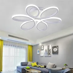 LED Flush Mount Flower Light چراغ سقفی اتاق نشیمن اتاق ناهار خوری با کنترل از راه دور