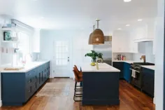 نقاشی کابینت های آشپزخانه: رنگ های مورد علاقه ما برای کار - پیشاهنگی و زیرک