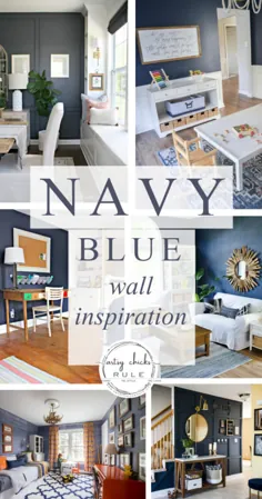 Navy Blue Wall Inspiration (بهترین رنگ های آبی) - Artsy Chicks Rule®