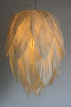 کالین چت وود -فروشگاه لامپ کاغذی ، آباژورهای کاغذی با پارچه گل مجسمه ای با پایه های مسی