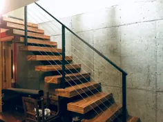 پله های شناور و پلکان های تک استرینگر در NYC & CT |  پله های آکادیا