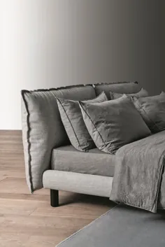Doppelbett Bett aus Stoff mit abnehmbarem Bezug mit Polsterkopfteil OLIVER توسط Meridiani Design Andrea Parisio