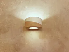 چراغ تزئینی لامپ دیواری سرامیکی لامپ دیواری سایه های نیمه |  اتسی