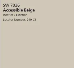 قابل دسترسی بژ SW 7036 - رنگ خنثی رنگ - Sherwin-Williams