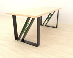 پایه های میز فلزی با پایه های میز طراحی منحصر به فرد.  توسط LLmetal