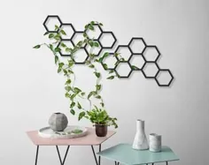 گلدان هندسی آویز دیواری فلزی |  اتسی