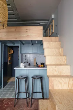 Blue Streak: یک آپارتمان مبتکر و تمبر پستی در مرکز پاریس - Remodelista
