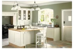طرح های رنگی آشپزخانه با کابینت های سفید