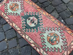 گلیم فرش فرش راهرو فرش قدیمی فرش ترکیه |  اتسی