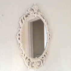 آینه نگین دار تزئینی شیک بزرگ مروارید سفید |  اتسی