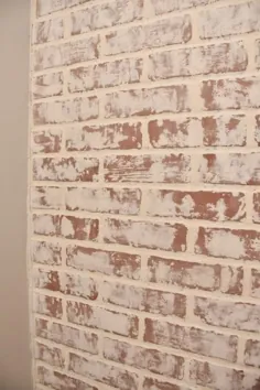 دیوار لهجه آجری Schmear Brick German Faux (چالش 100 دلاری اتاق)