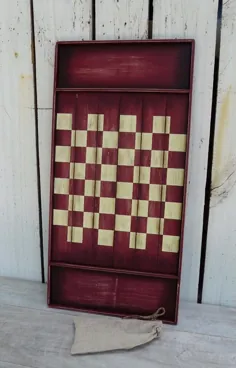 تولید مثل عتیقه ابتدایی بازی تخته چوبی هنرهای محلی کشور دکور خانه برای فروش آنلاین |  eBay