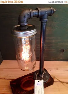 Mason Jar Lampe / Industrie Lampe / Rustikale |  اتسی
