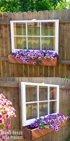 جعبه گل و پنجره DIY برای نرده
