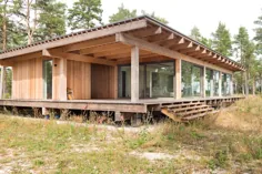 scott rasmusson källander پنج خانه چوبی جامد در یک جزیره سوئد می سازد
