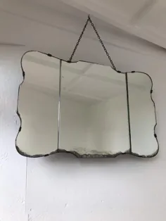 FRANCESCA RESERVED Frameless Art Deco Mirror With Fan |  اتسی