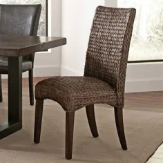 صندلی کناری بافته شده Westbrook (قهوه ای تیره) (ست 2 عددی)