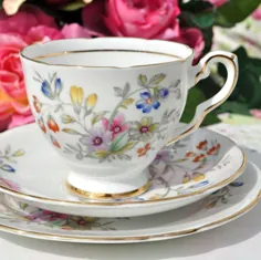 فنجان استوانه ، بشقاب و بشقاب چای - فروشگاه Vintage Teaware