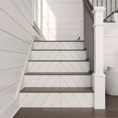 Shiplap and Beaded Reversible Primed 7.56 "H x 42" W x 0.34 "D Stair Riser