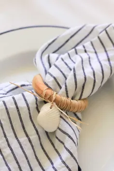 12 DIY از کریسمس: حلقه های دستمال ساحلی