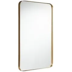 آینه آویز مستطیل دیواری 20 32 32 اینچ آینه دیواری (طلایی)