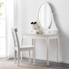 میز آرایش HEMNES با آینه ، سفید ، 39 3 / 8x19 5/8 "- IKEA