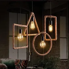 چراغ آویز LED چراغ آویز LED طناب خلاق خالدار Iorn نقاشی شده خالص Iorn برای اتاق نشیمن اتاق خواب دالان کافه آشپزخانه