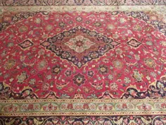 پرنعمت 1970/80  فرش تمام پشم ، گره دستی ، ضخیم مخمل خواب دار ایرانی KASHMAR.