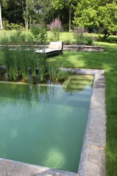 Piscines naturelles de style rustique - Water Garden #piscinas، # باغ # طبیعت طبیعی # piscina ...