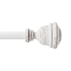 ستون اصلی 84 "White Urn Curtain Rod، 3/4" Diameter، White - Walmart.com