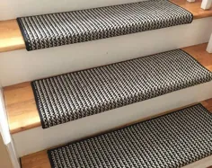 Sunrise Evening Cloud 100٪ پشم نیوزیلند!-TRUE Bullnose TM Padded Carpet Stair Tread Runner for Style، Comfort & Safety (فروخته شده هر کدام)